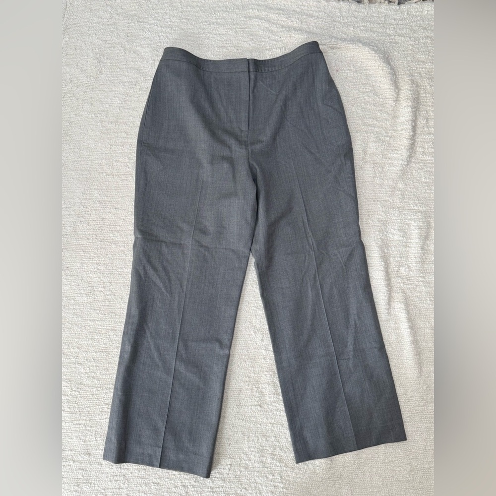 Kate Hill Grey Wool Dress Pants Fully Lined Size 12